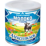 Молоко цельное сгущенное с сахаром. Алексеевское. 340 гр.